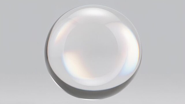 ?Mesmerizing rotation of a perfectly transparent glass sphere on a smooth surface