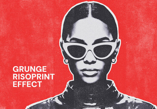 Grunge Risoprint Photo Effect