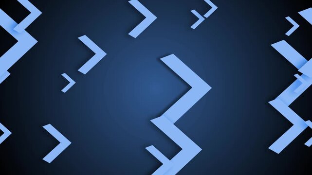 Abstract background with glowing arrow shapes and chevrons moving in different directions animation