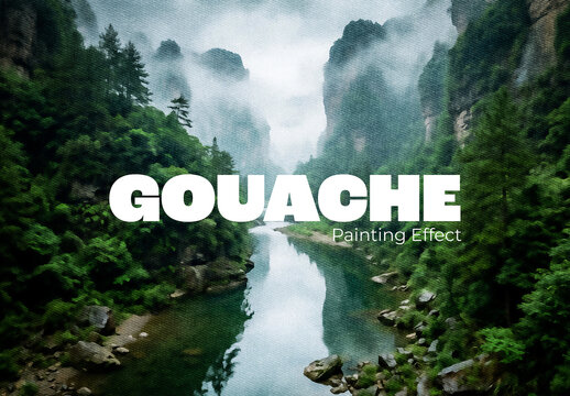 Gouache Photo Effect