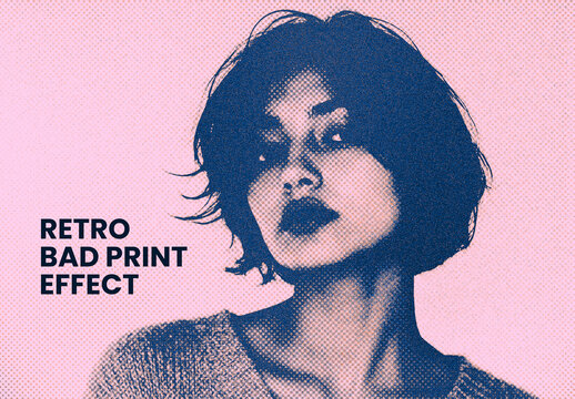 Retro Bad Print Photo Effect