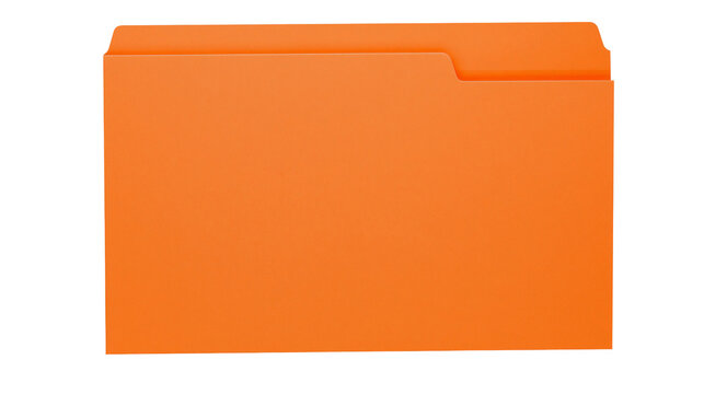 Orange manila folder with tab for documents