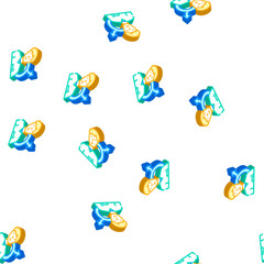 Fototapeta premium urologist doctor isometric seamless pattern. urologist doctor sign illustration