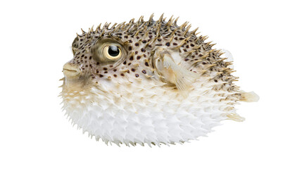 Spiky pufferfish with large eye and patterned skin © Miguel