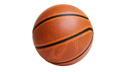Obraz premium Orange basketball with black seams and textured surface