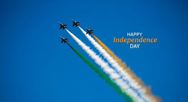 Indian air force jets flyover on independence day