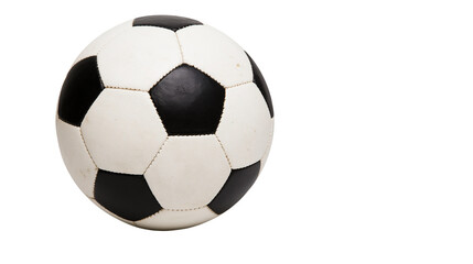 Fototapeta premium Classic black and white soccer ball with pentagonal and hexagonal panels