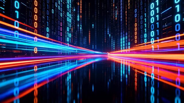 Digital data stream with binary code