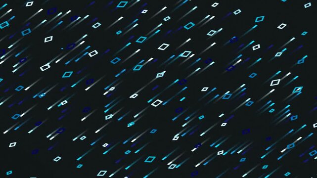 Abstract Digital Patterns Shifting Across Dark Background