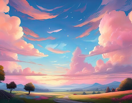 pastel sky dreamscape