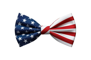 Fototapeta premium American flag bow tie representing patriotism and national celebration, ready for independence day and election events