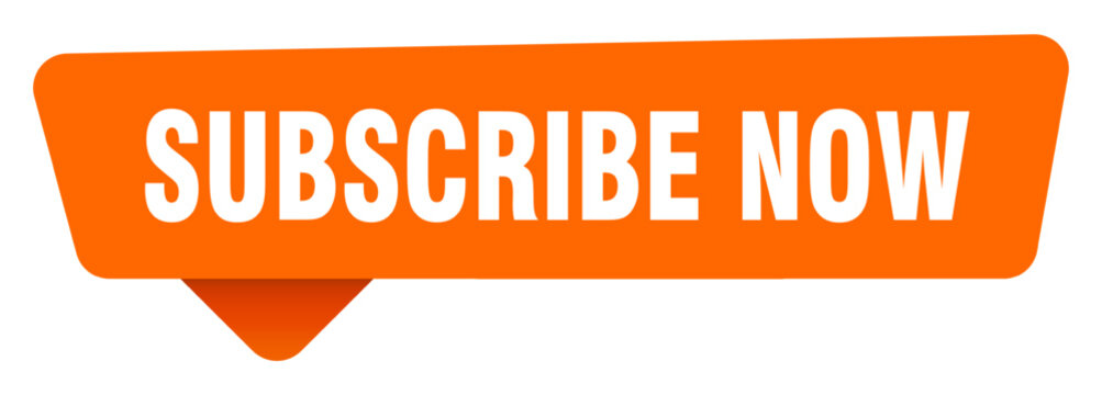 subscribe now sticker. subscribe now orange sign isolated on transpatent background