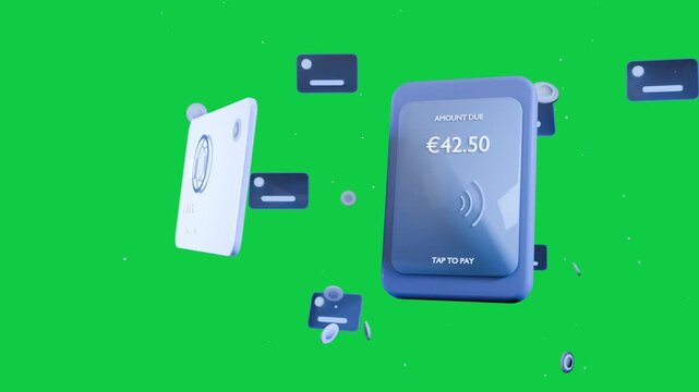 Tiles scattering, card flipping and terminal showing &euro;42