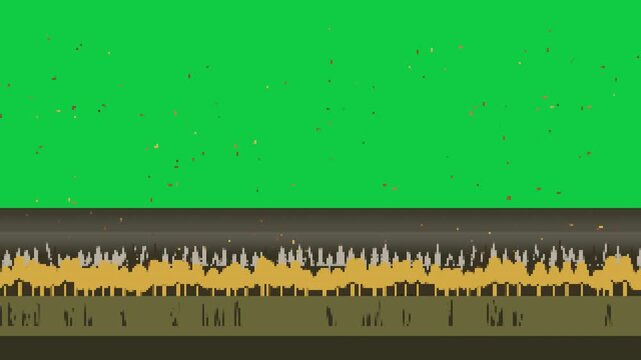 On start pixel nightscape showing drifting sparks pulsing trees looping on transparent background