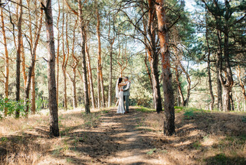 Fototapeta premium the first meeting of the bride and groom