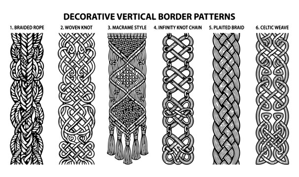 Twisted Rope Line Ornaments and Viking Engraving Brush Assets