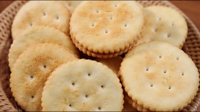 Close up view of sandwich cookie on table