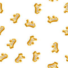 Naklejka premium tiger animal isometric seamless pattern. tiger animal sign illustration