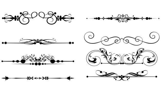 Elegant Minimal Decorative Divider Lines and Vintage Ornamental Separator Borders Vector Collection