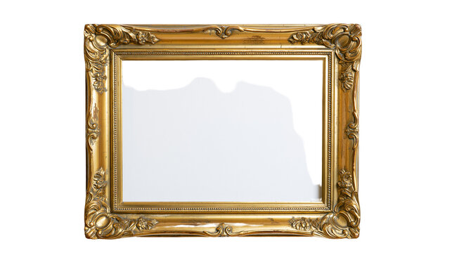 Ornate gold picture frame with rococo carvings