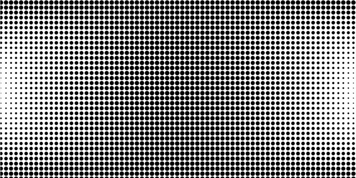 Dot grid pattern. Abstract halftone black dotted background, vintage retro filter