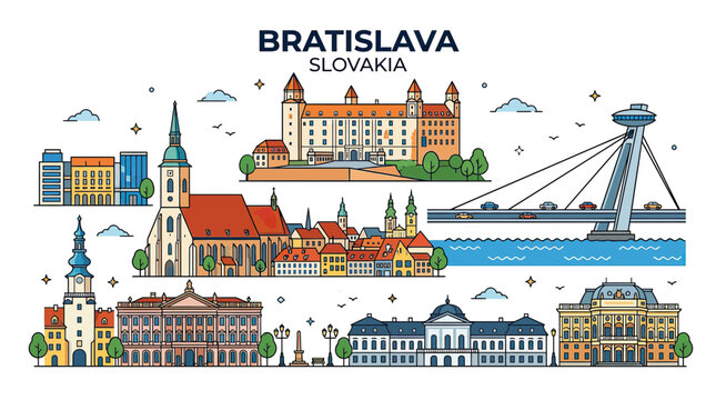 Bratislava Skyline: Iconic Landmarks of Slovakia's Capital City