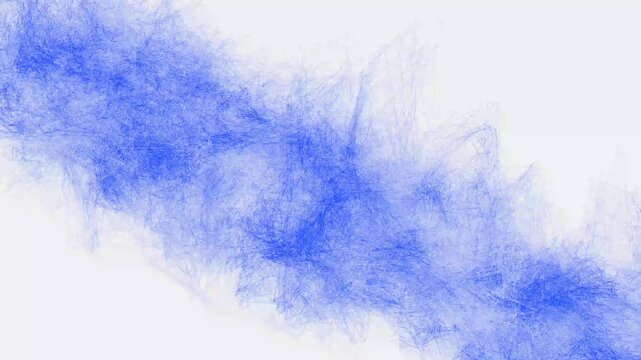 Dynamic particle wave abstract animation featuring blue glitter lights, neon energy streams and shining pixel dots, forming a futuristic technology background with seamless 4k motion