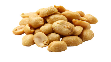 Obraz premium Pile of roasted peanuts, some split in half