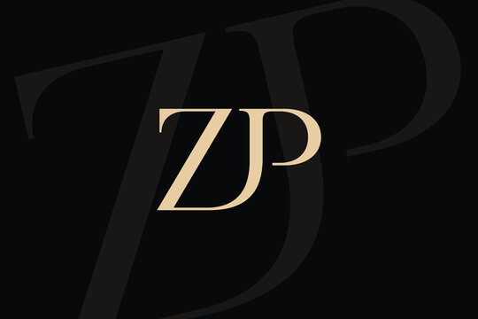ZP or PZ letter logo icon design. Classic style luxury initials monogram.