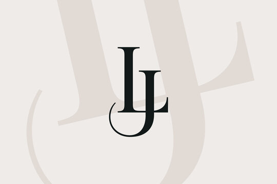 JL or LJ letter logo icon design. Classic style luxury initials monogram.