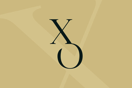 XO or OX letter logo icon design. Classic style luxury initials monogram.