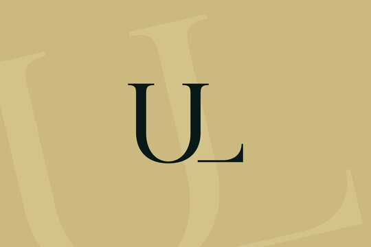 UL or LU letter logo icon design. Classic style luxury initials monogram.