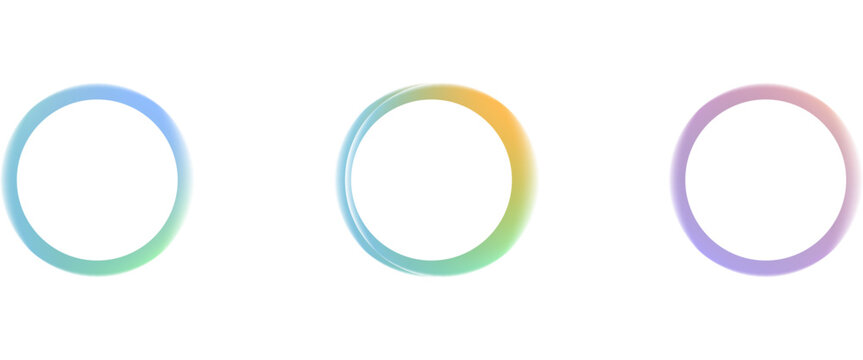 Gradient circles background, color gradation with halftone effect. Vibrant design colorful swirls. Gradient blur circle pattern with grain dots design. Rainbow rgb color spectrum. Vector illustration