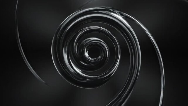 Exploring a spiral design with smooth lines and dark background in an abstract format