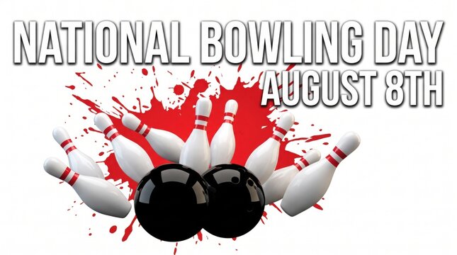 Bowling balls and pins on National Bowling Day