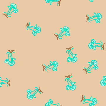 gotu kola ayurvedic herb vector seamless pattern gotu kola ayurvedic herb sign illustration