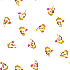 Naklejka premium sparrow bird isometric seamless pattern. sparrow bird sign illustration