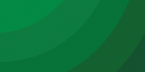 Fototapeta premium Green gradient summer background with retro groovy wavy stripes. Vector abstract 70s vintage green wave banner template with line texture and empty copy space for eco organic holiday or seasonal sale.