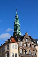Obraz premium Copenhagen city, Denmark - old town architecture. Hojbro Plads town square.