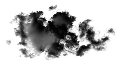 Fototapeta premium Dense Dark Storm Cloud Isolated on Transparent Background