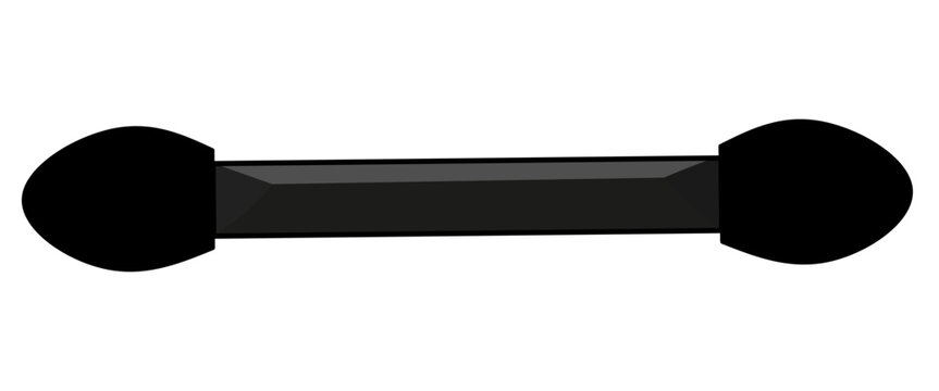 Double ended eyeshadow brush icon, makeup sponge applicator vector