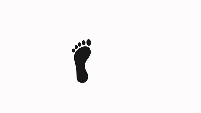 Barefoot footprint animation video for social media, health, and lifestyle.