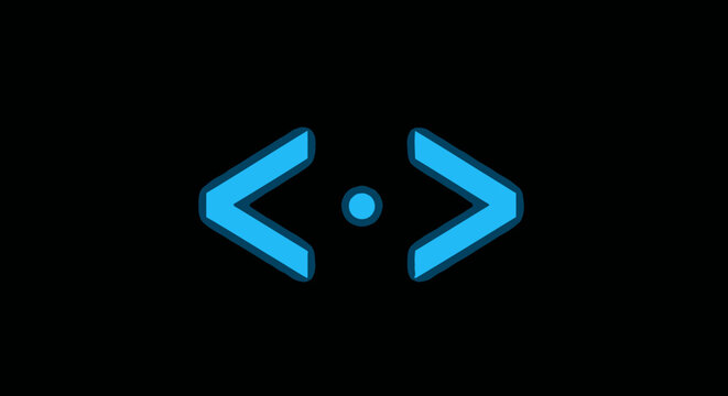 Abstract Code Symbol Displayed in Modern Design Aesthetic with Minimalist Concept