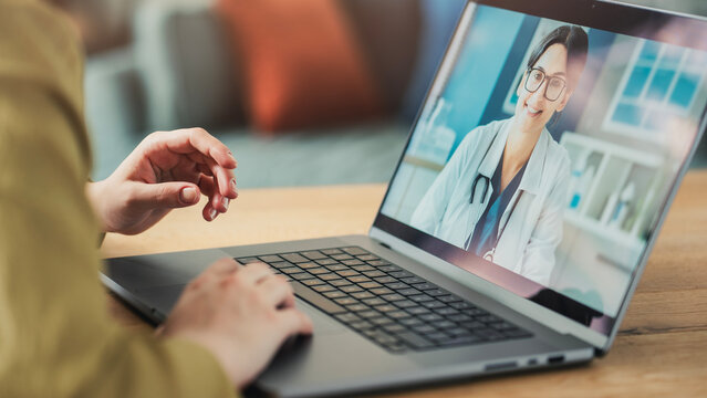 Telemedicine video call between doctor and patient