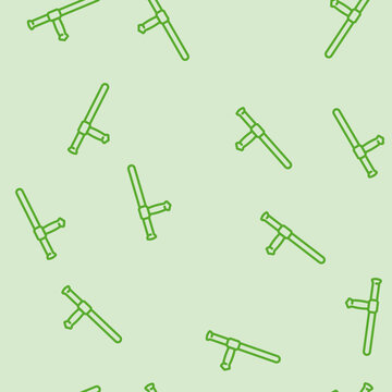 tonfa weapon military line seamless pattern tonfa weapon military thin line illustration