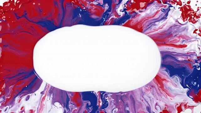 Red White And Blue Ink Splash Abstract Background - An abstract background features a vibrant splash of red, white, and blue ink creating an elegant, fluid pattern.