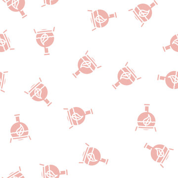 laboratory research biogas glyph vector seamless pattern. laboratory research biogas signthin illustration