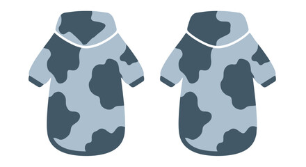 Cute Cow Print Dog Hoodie Vector Illustration © reynanduye
