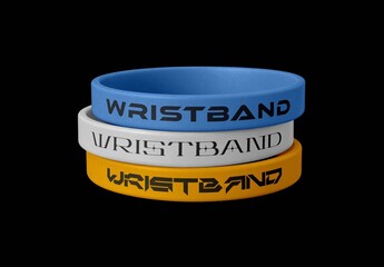 3 Wristbands Mockup For Branding And Merchandise Design