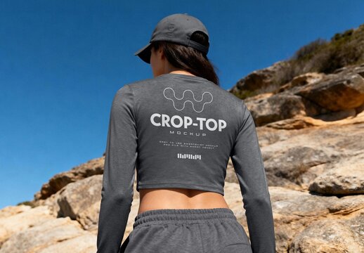 Crop Top Mockup For Apparel And Fashion Design